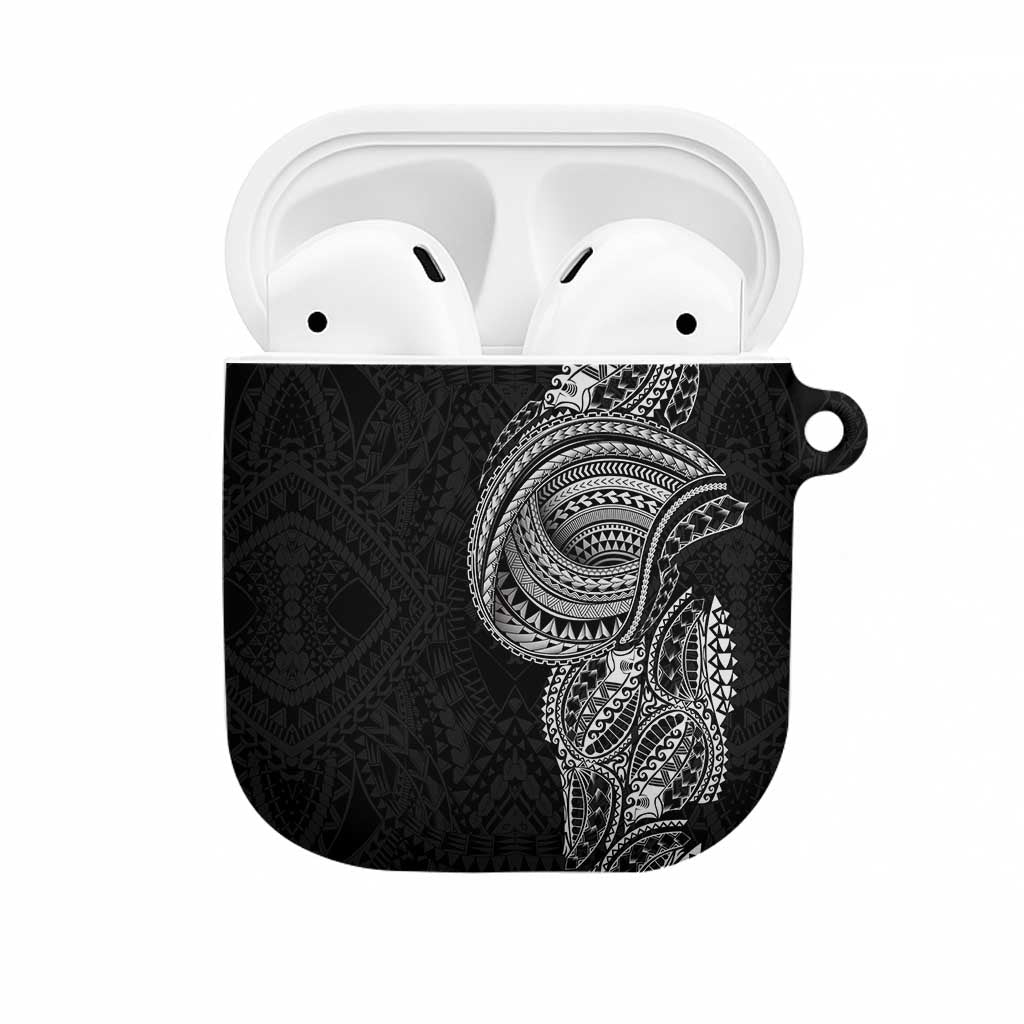 Traditional Polynesian Art Tattoos AirPods Case Black Color - Polynesian Pride
