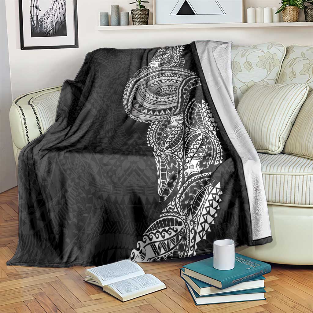 Traditional Polynesian Art Tattoos Blanket Black Color - Polynesian Pride