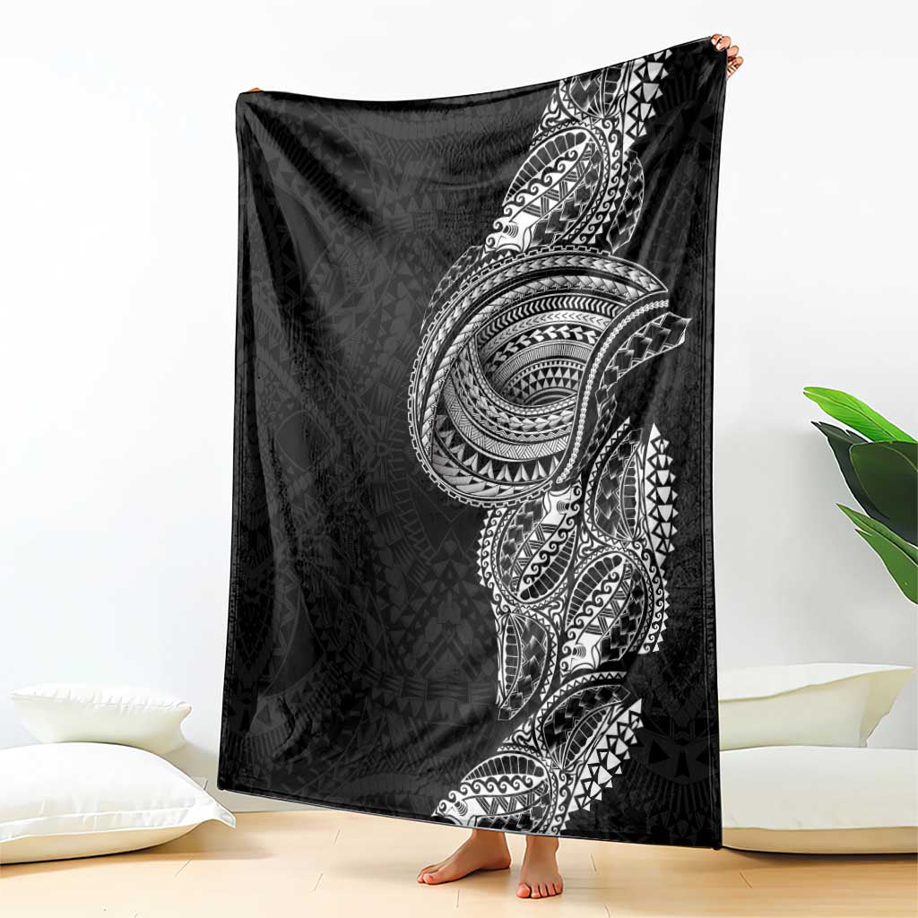 Traditional Polynesian Art Tattoos Blanket Black Color - Polynesian Pride