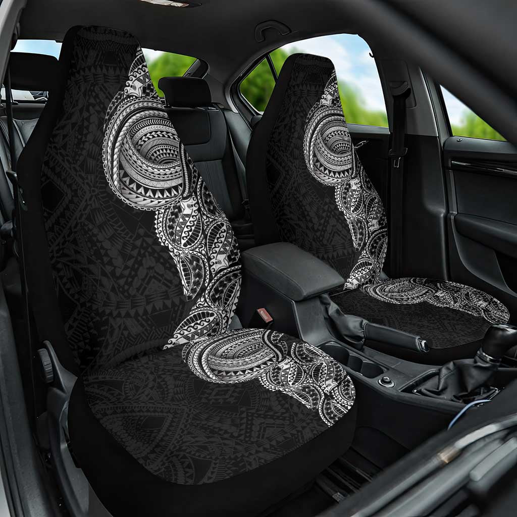 Traditional Polynesian Art Tattoos Car Seat Cover Black Color - Polynesian Pride