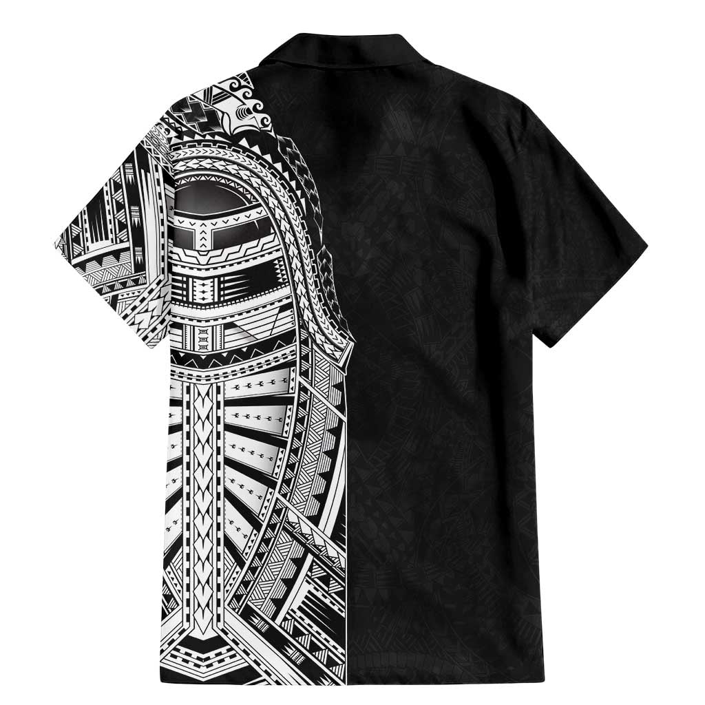 Traditional Polynesian Art Tattoos Family Matching Mermaid Dress and Hawaiian Shirt Black Color - Polynesian Pride