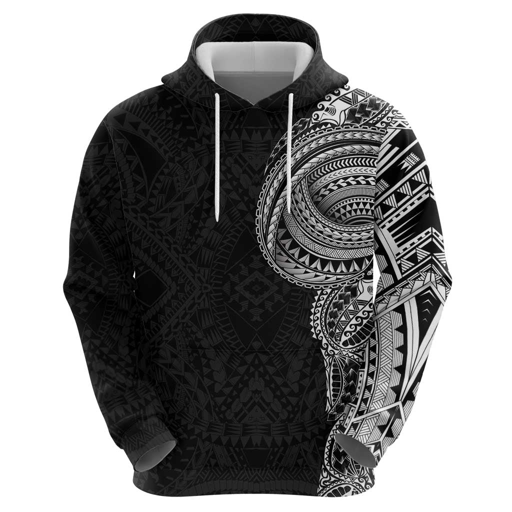 Traditional Polynesian Art Tattoos Hoodie Black Color - Polynesian Pride