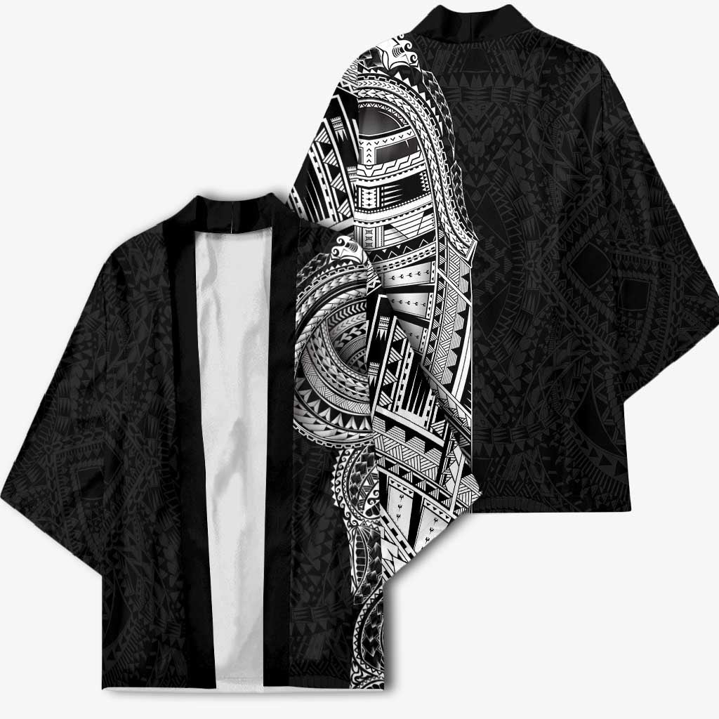 Traditional Polynesian Art Tattoos Kimono Black Color - Polynesian Pride
