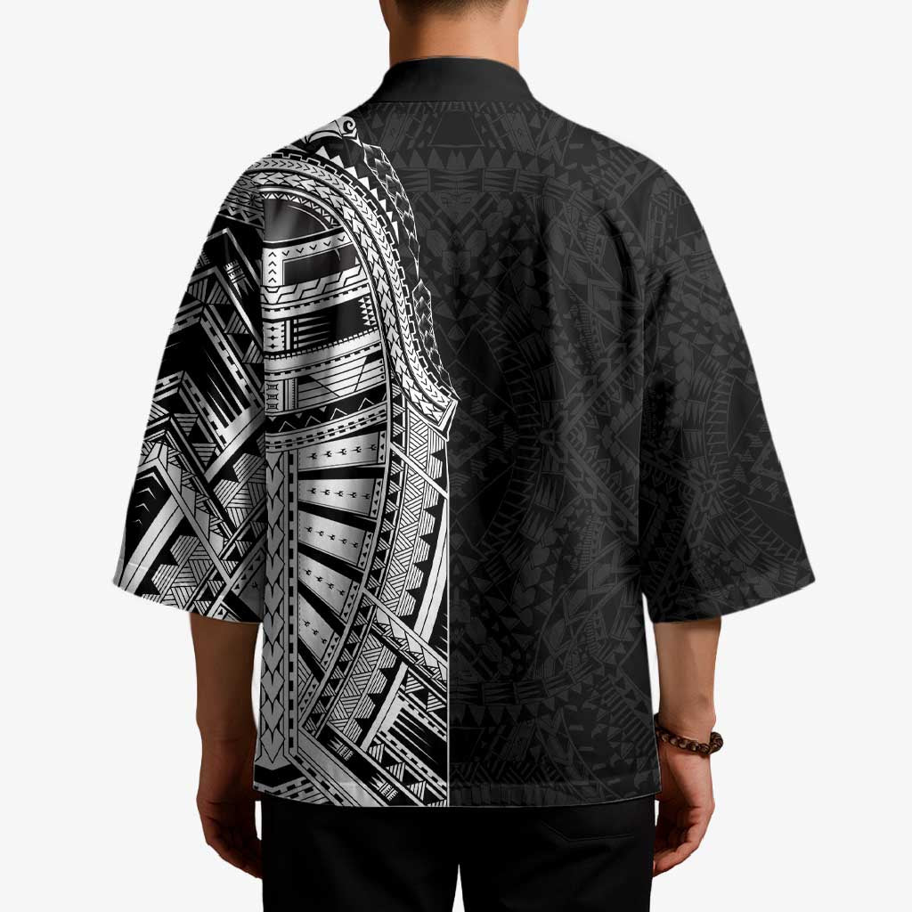 Traditional Polynesian Art Tattoos Kimono Black Color - Polynesian Pride