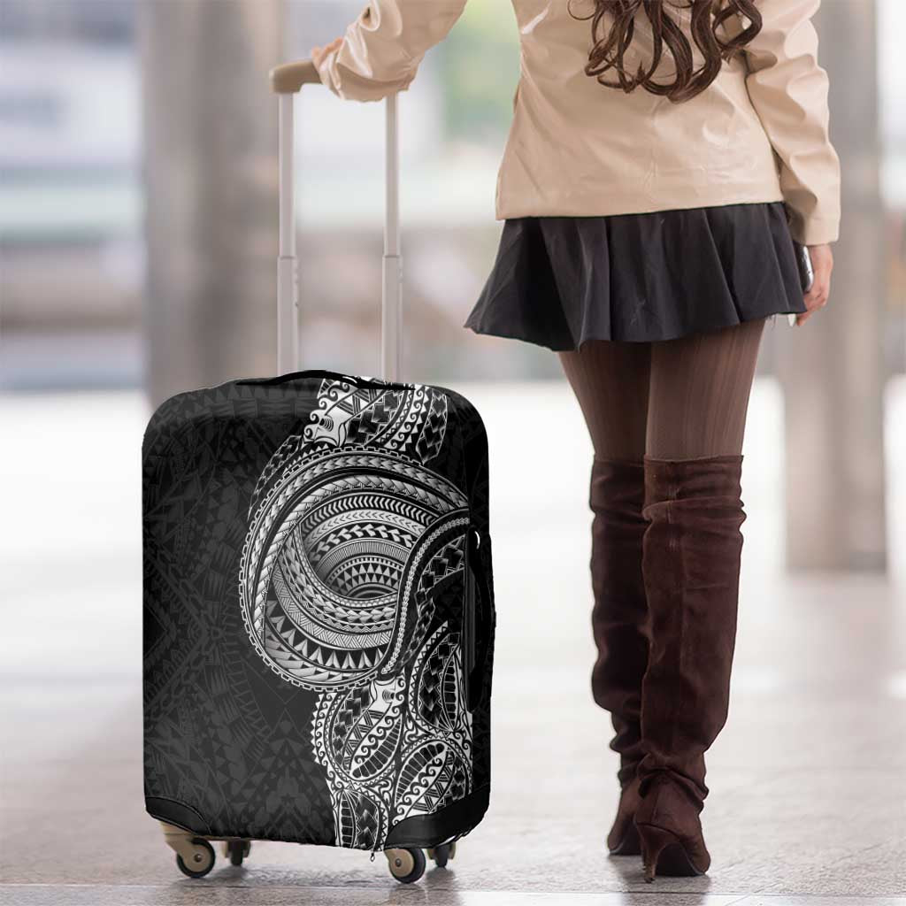 Traditional Polynesian Art Tattoos Luggage Cover Black Color - Polynesian Pride