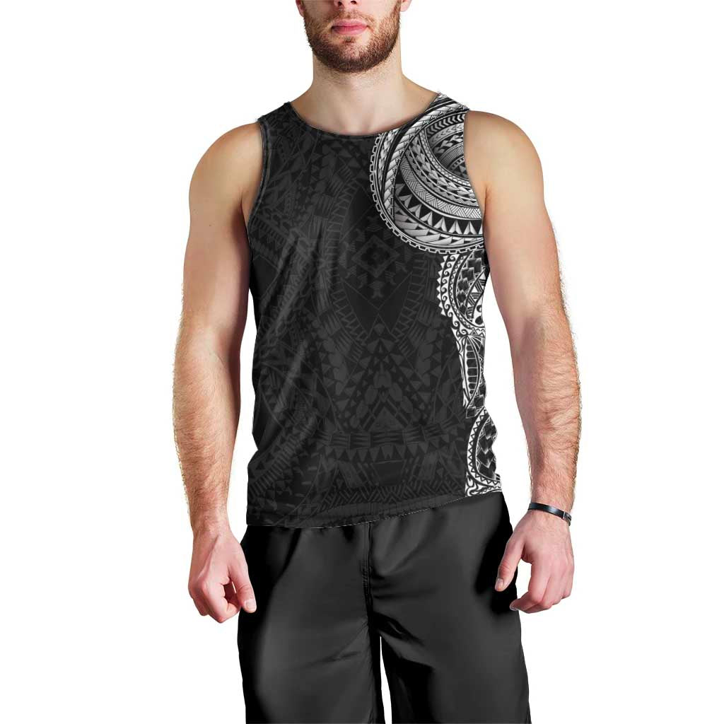 Traditional Polynesian Art Tattoos Men Tank Top Black Color - Polynesian Pride
