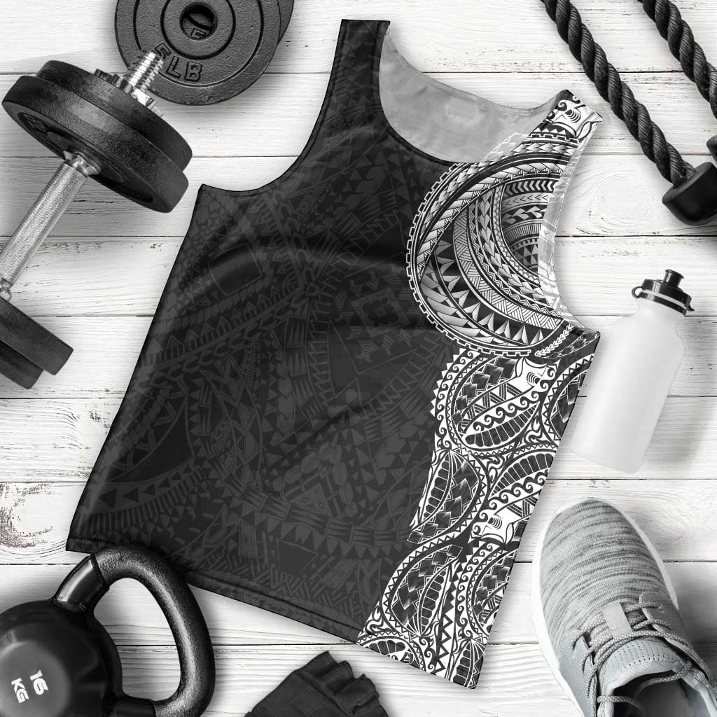 Traditional Polynesian Art Tattoos Men Tank Top Black Color - Polynesian Pride