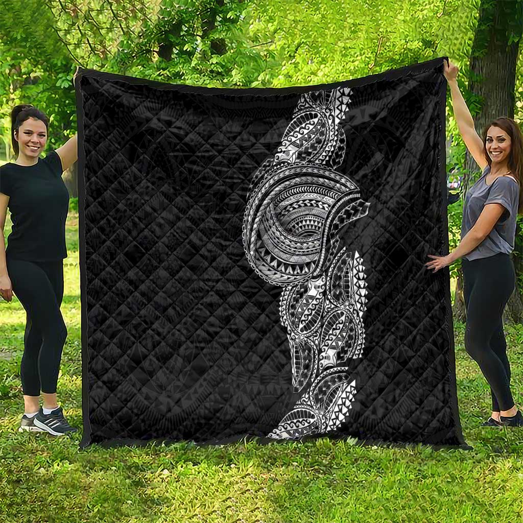 Traditional Polynesian Art Tattoos Quilt Black Color - Polynesian Pride