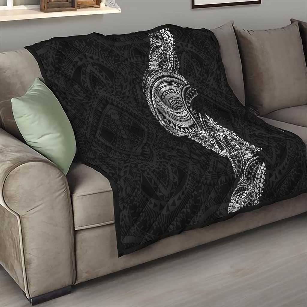 Traditional Polynesian Art Tattoos Quilt Black Color - Polynesian Pride