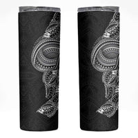 Traditional Polynesian Art Tattoos Skinny Tumbler Black Color - Polynesian Pride