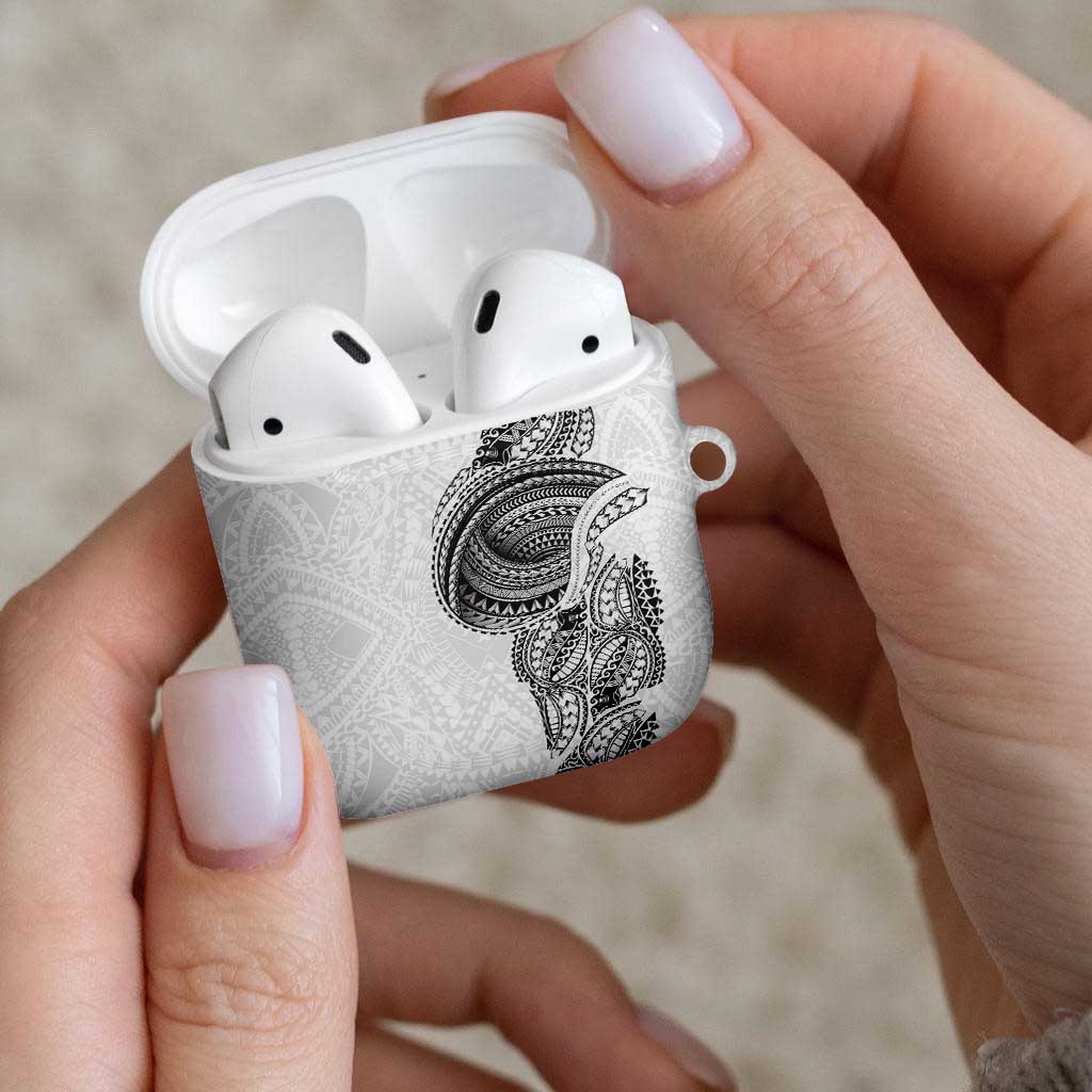 Traditional Polynesian Art Tattoos AirPods Case White Color - Polynesian Pride