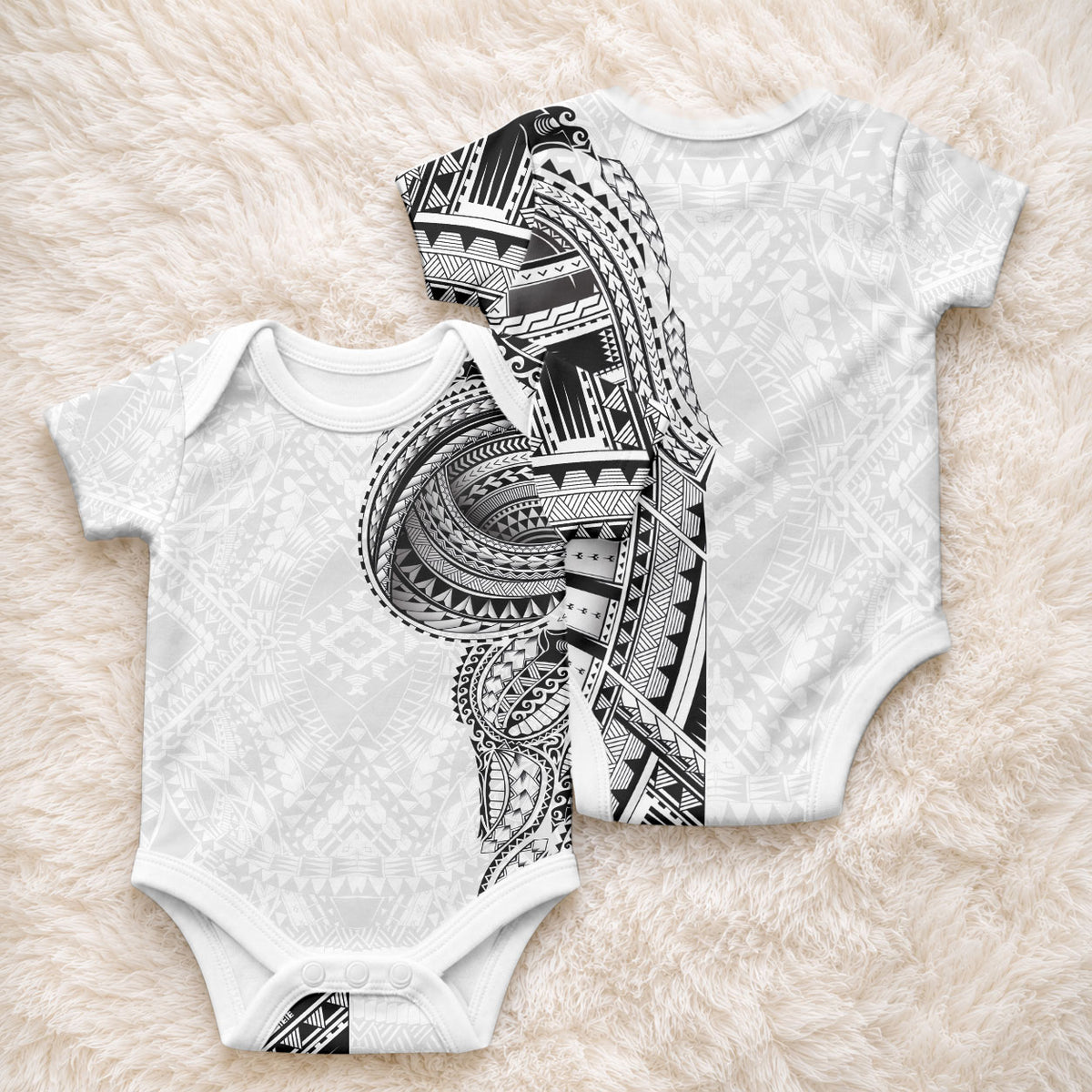 Traditional Polynesian Art Tattoos Baby Onesie