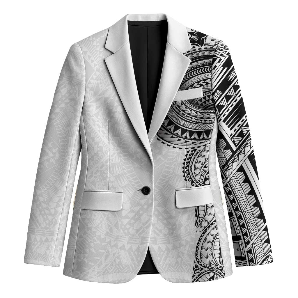 Traditional Polynesian Art Tattoos Blazer White Color - Polynesian Pride