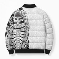 Traditional Polynesian Art Tattoos Bomber Puffer Jacket White Color - Polynesian Pride
