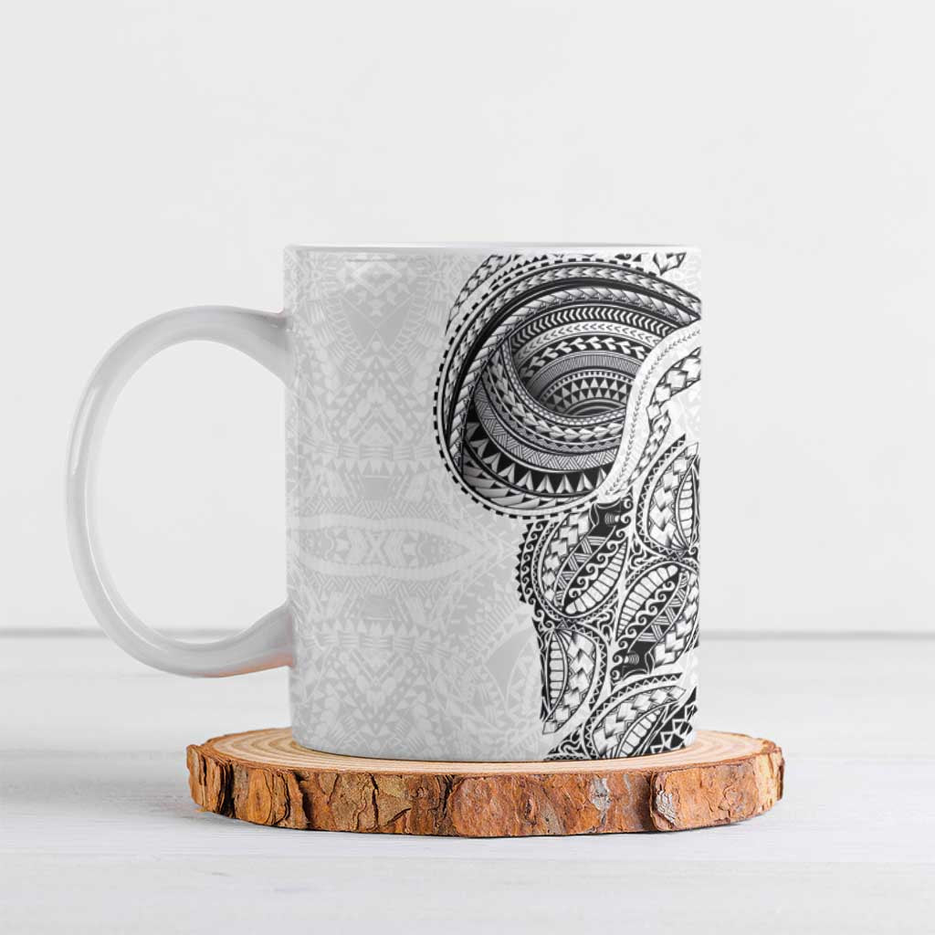 Traditional Polynesian Art Tattoos Ceramic Mug White Color - Polynesian Pride