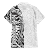 Traditional Polynesian Art Tattoos Family Matching Mermaid Dress and Hawaiian Shirt White Color - Polynesian Pride