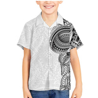 Traditional Polynesian Art Tattoos Family Matching Mermaid Dress and Hawaiian Shirt White Color - Polynesian Pride
