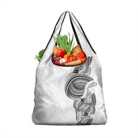 Traditional Polynesian Art Tattoos Grocery Bag White Color - Polynesian Pride