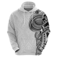 Traditional Polynesian Art Tattoos Hoodie White Color - Polynesian Pride