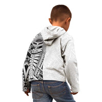 Traditional Polynesian Art Tattoos Kid Hoodie White Color - Polynesian Pride