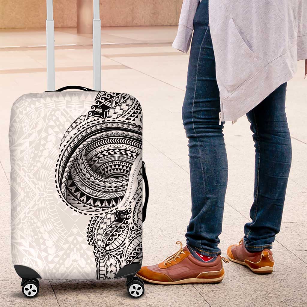 Traditional Polynesian Art Tattoos Luggage Cover White Color - Polynesian Pride