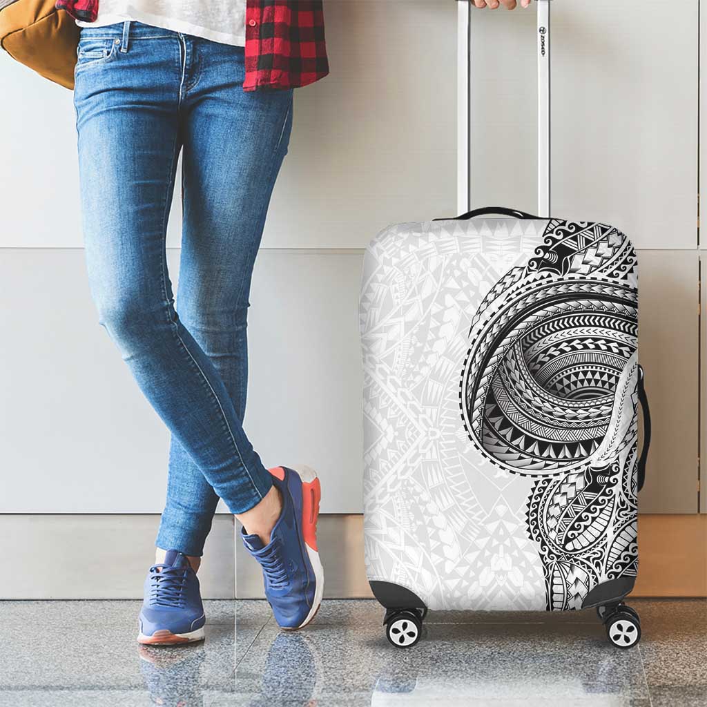 Traditional Polynesian Art Tattoos Luggage Cover White Color - Polynesian Pride