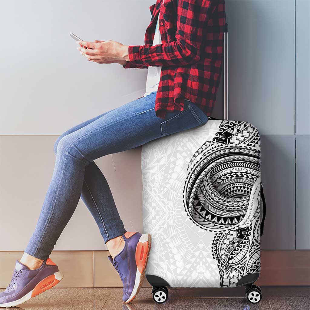 Traditional Polynesian Art Tattoos Luggage Cover White Color - Polynesian Pride