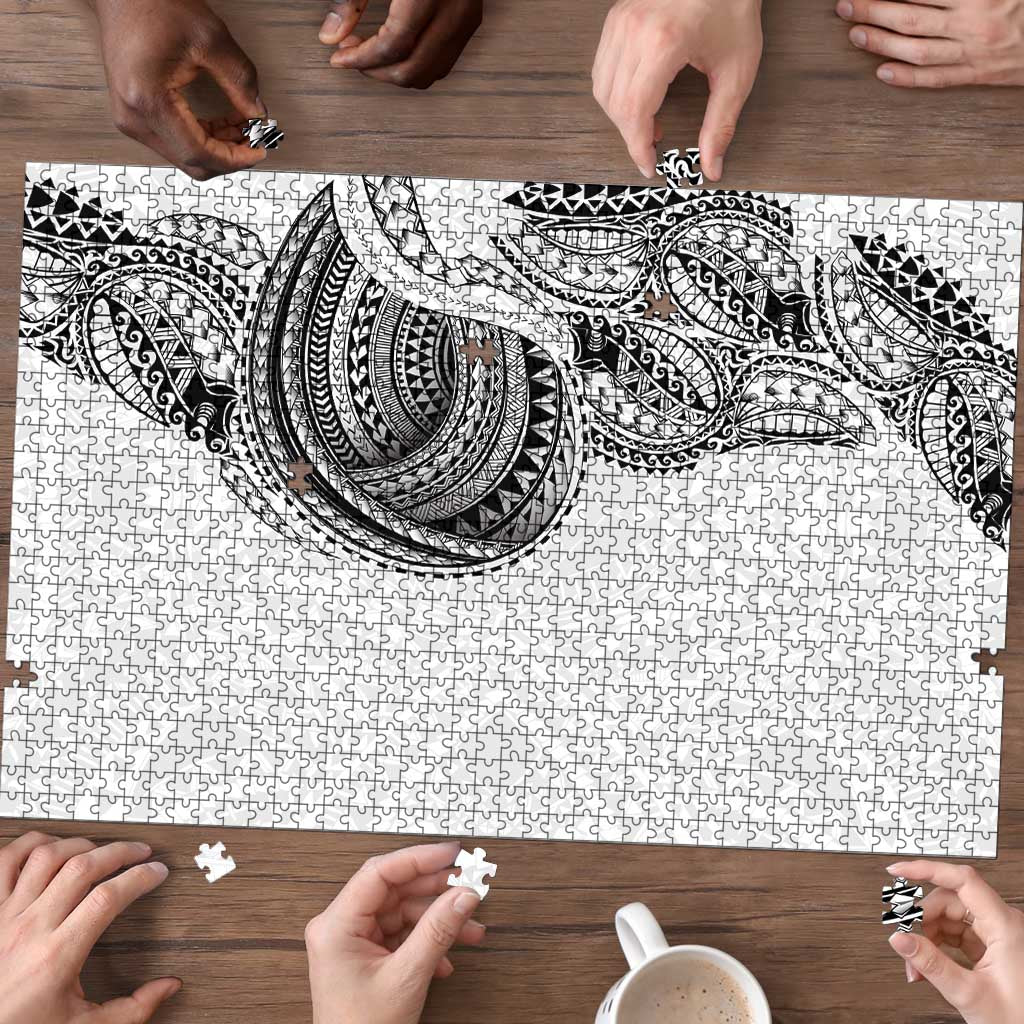 Traditional Polynesian Art Tattoos Puzzle White Color - Polynesian Pride