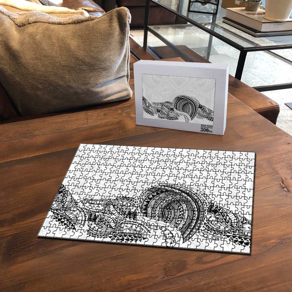 Traditional Polynesian Art Tattoos Puzzle White Color - Polynesian Pride