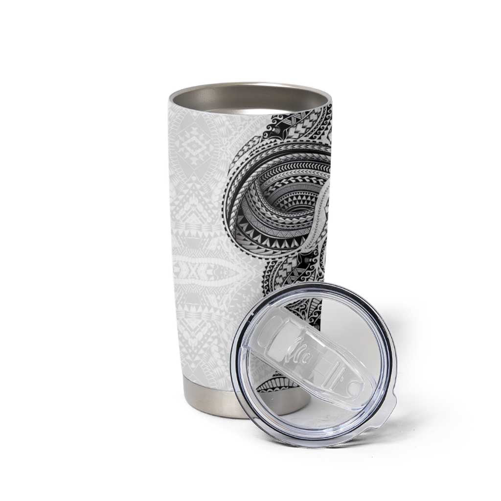 Traditional Polynesian Art Tattoos Tumbler Cup White Color - Polynesian Pride