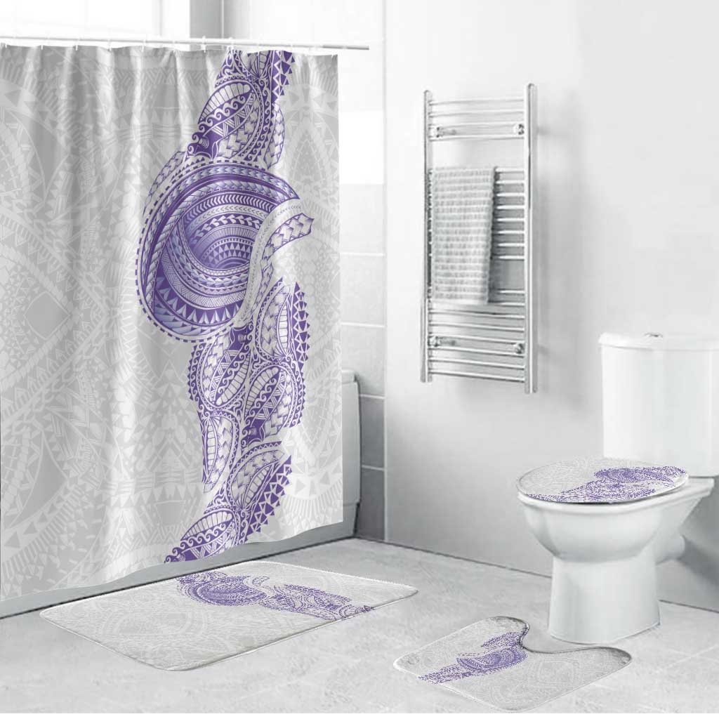 Traditional Polynesian Art Tattoos Bathroom Set Purple Color - Polynesian Pride
