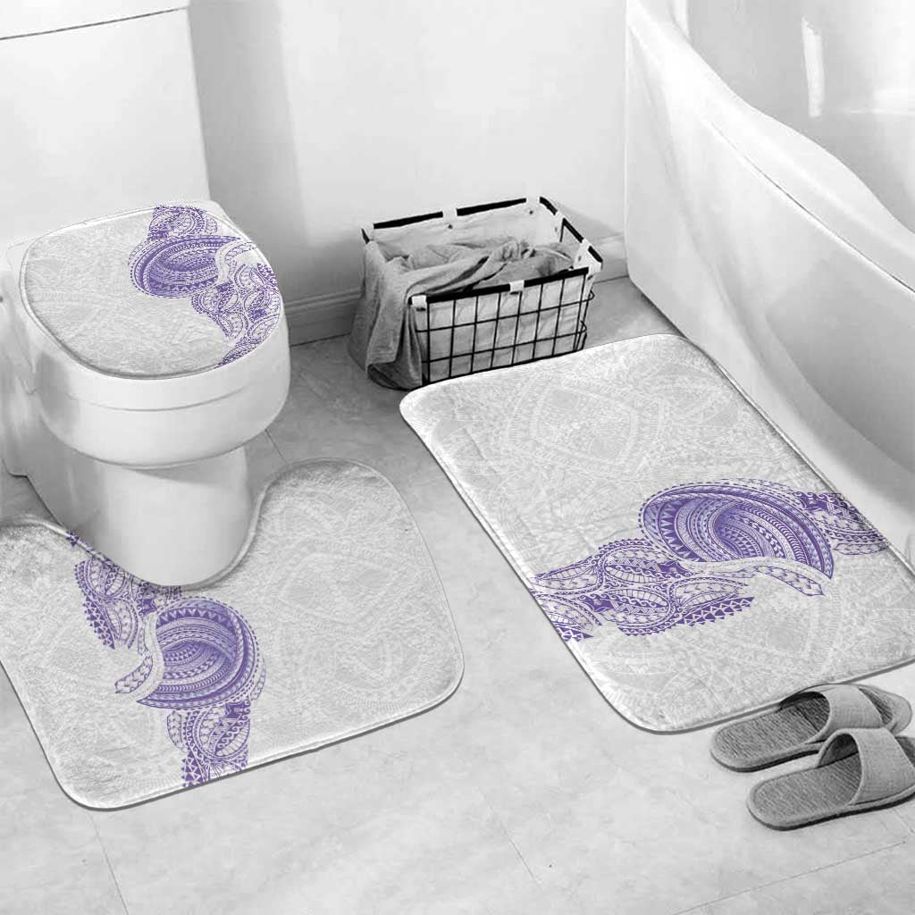 Traditional Polynesian Art Tattoos Bathroom Set Purple Color - Polynesian Pride