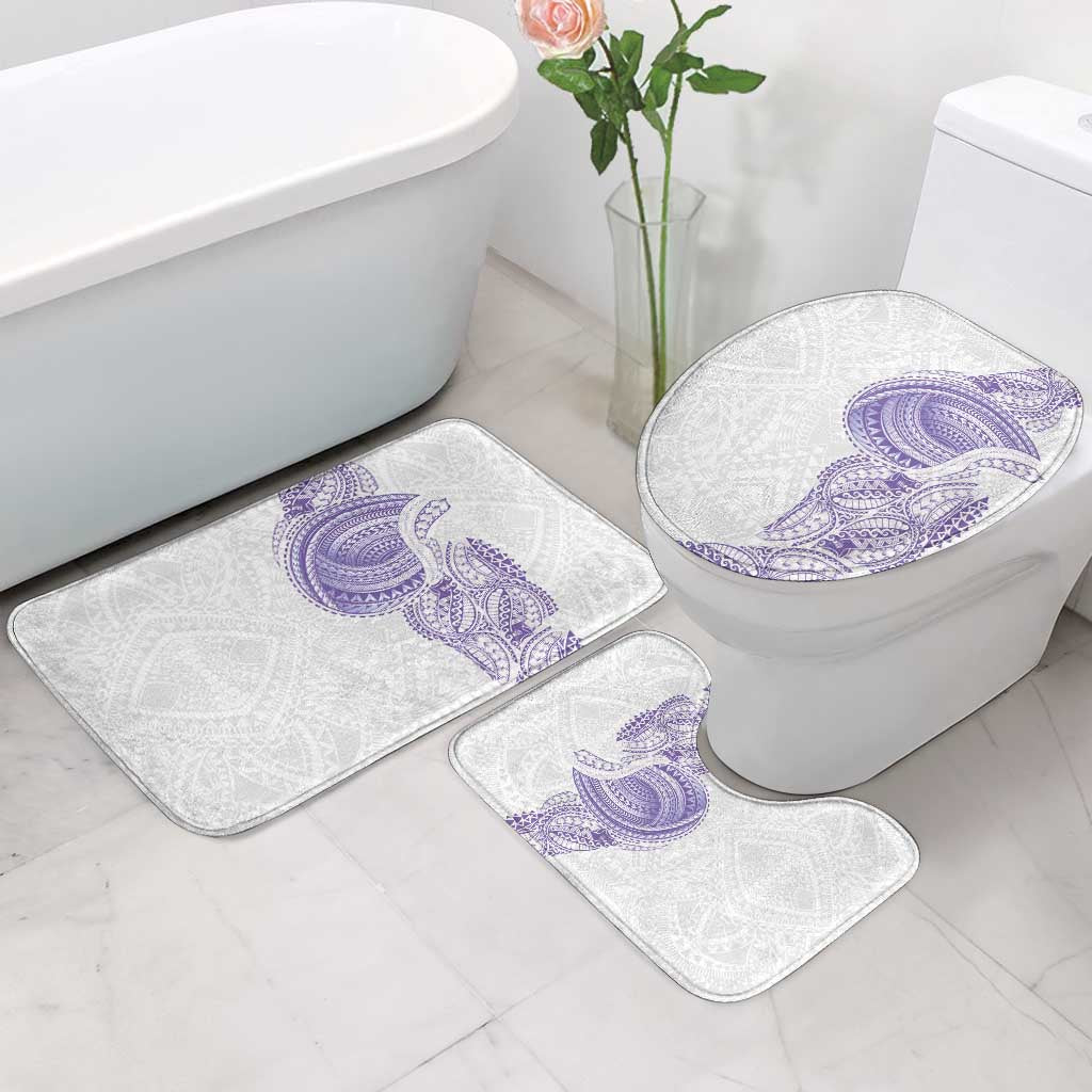 Traditional Polynesian Art Tattoos Bathroom Set Purple Color - Polynesian Pride