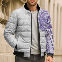 Traditional Polynesian Art Tattoos Bomber Puffer Jacket Purple Color - Polynesian Pride