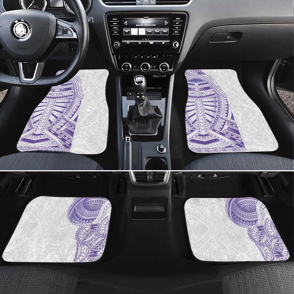 Traditional Polynesian Art Tattoos Car Mats Purple Color - Polynesian Pride