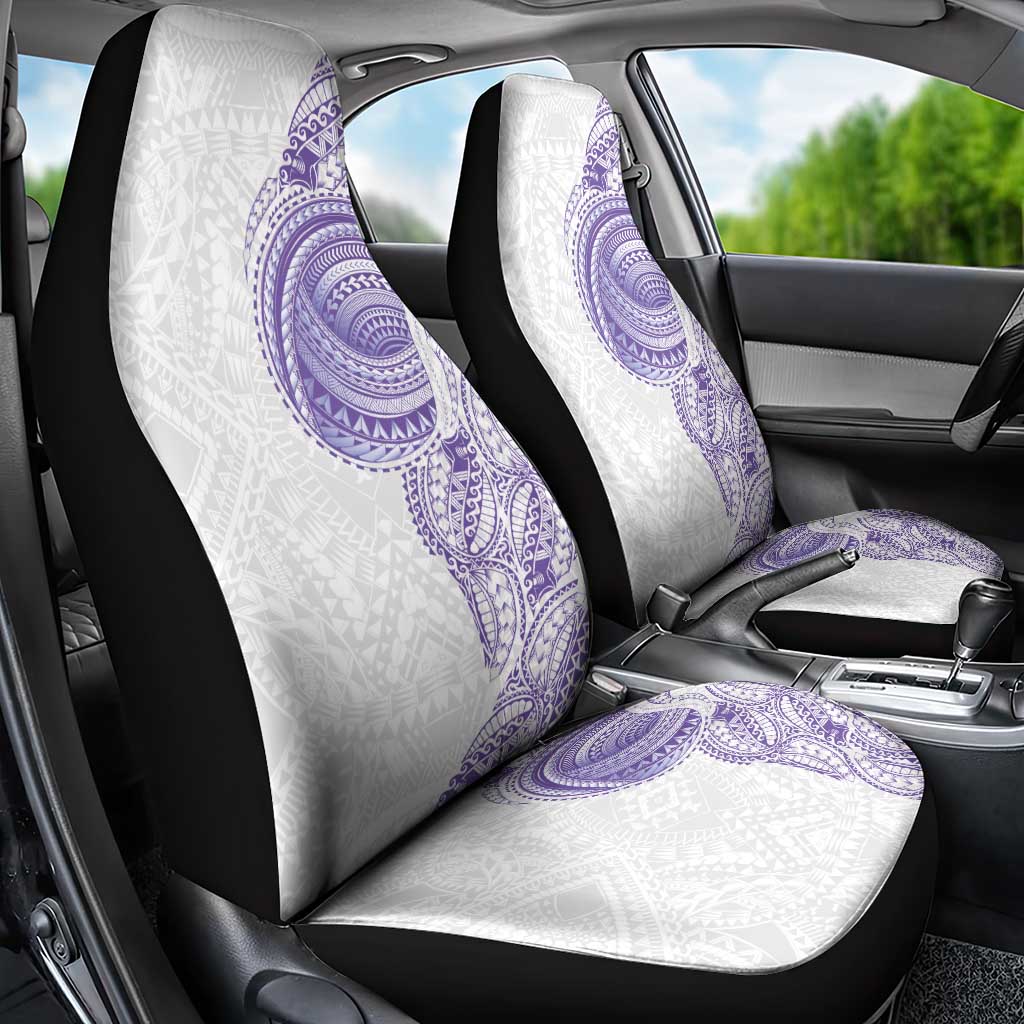 Traditional Polynesian Art Tattoos Car Seat Cover Purple Color - Polynesian Pride