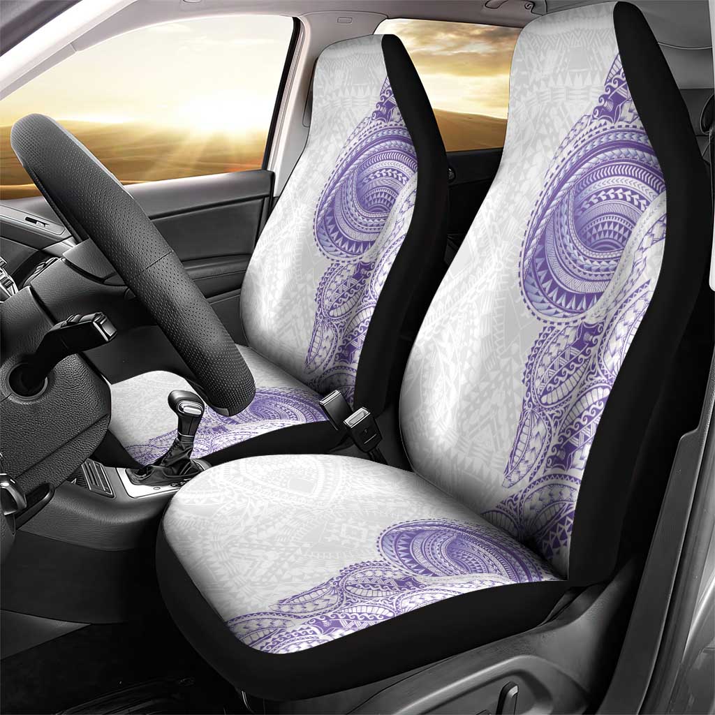 Traditional Polynesian Art Tattoos Car Seat Cover Purple Color - Polynesian Pride