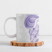 Traditional Polynesian Art Tattoos Ceramic Mug Purple Color - Polynesian Pride