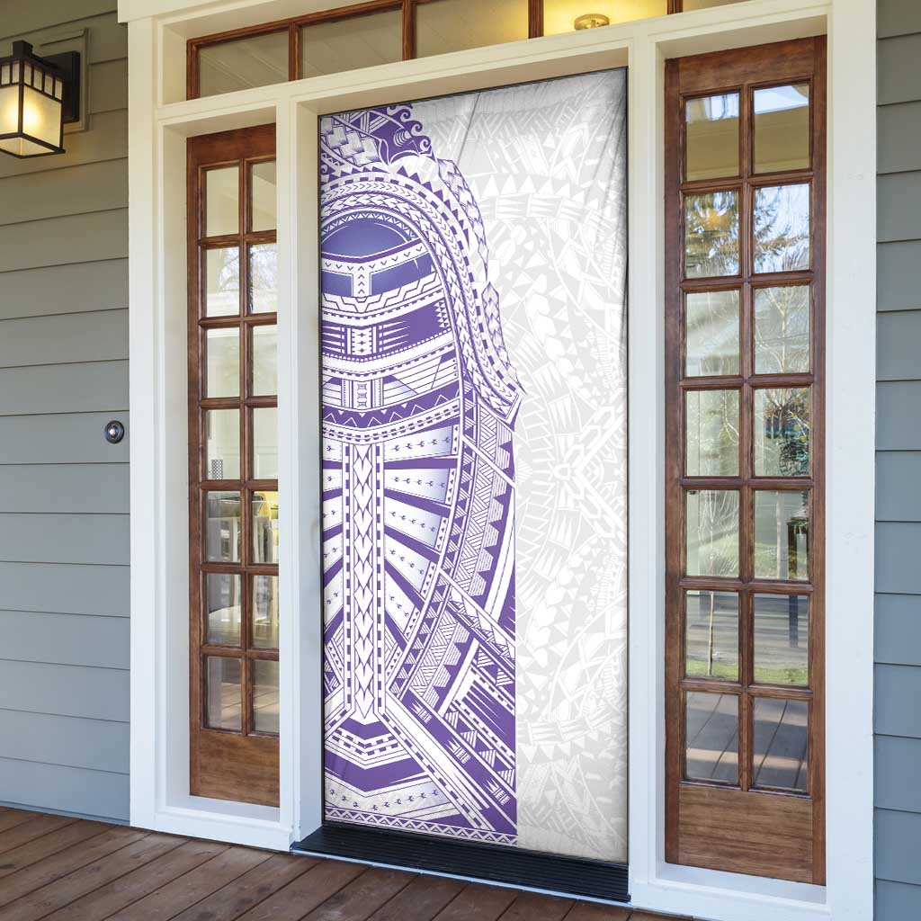 Traditional Polynesian Art Tattoos Door Cover Purple Color - Polynesian Pride