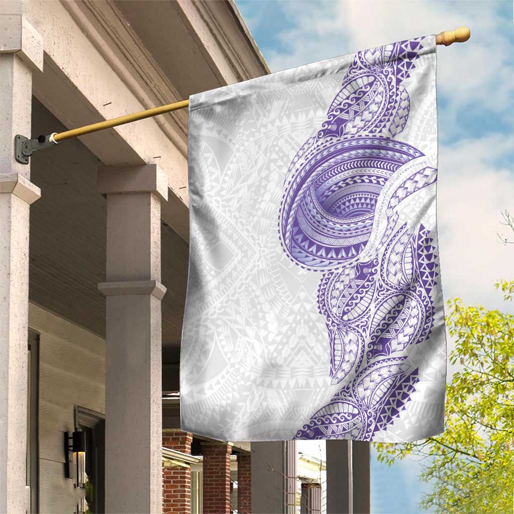 Traditional Polynesian Art Tattoos Garden Flag Purple Color - Polynesian Pride