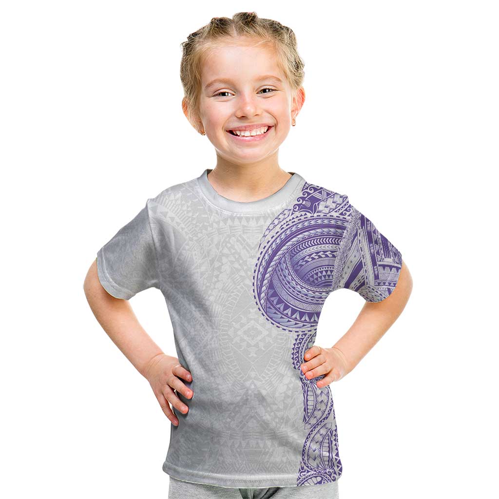 Traditional Polynesian Art Tattoos Kid T Shirt Purple Color - Polynesian Pride