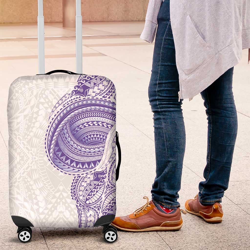 Traditional Polynesian Art Tattoos Luggage Cover Purple Color - Polynesian Pride