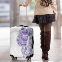 Traditional Polynesian Art Tattoos Luggage Cover Purple Color - Polynesian Pride