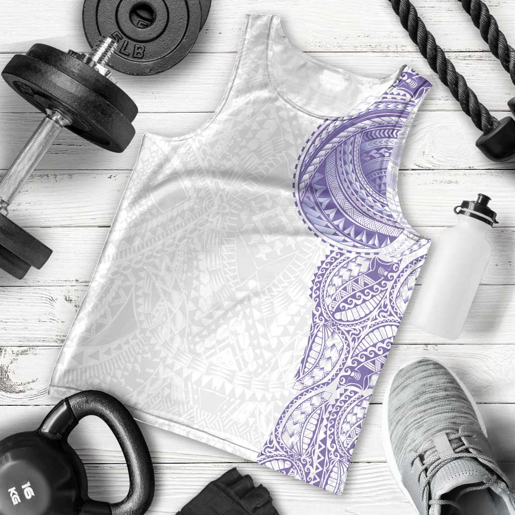 Traditional Polynesian Art Tattoos Men Tank Top Purple Color - Polynesian Pride