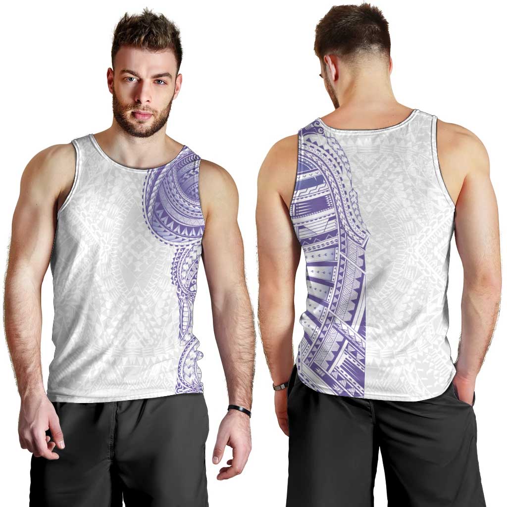 Traditional Polynesian Art Tattoos Men Tank Top Purple Color - Polynesian Pride