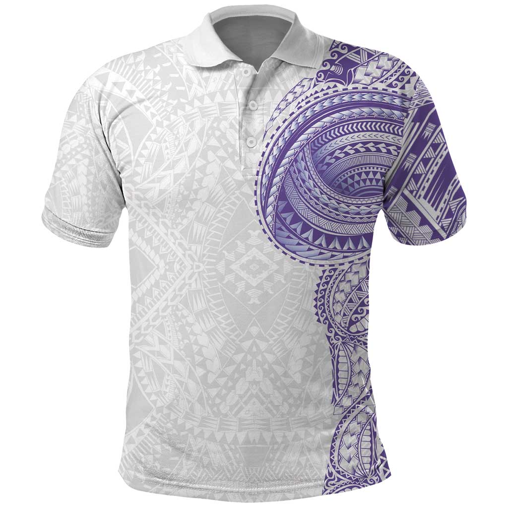Traditional Polynesian Art Tattoos Polo Shirt Purple Color - Polynesian Pride