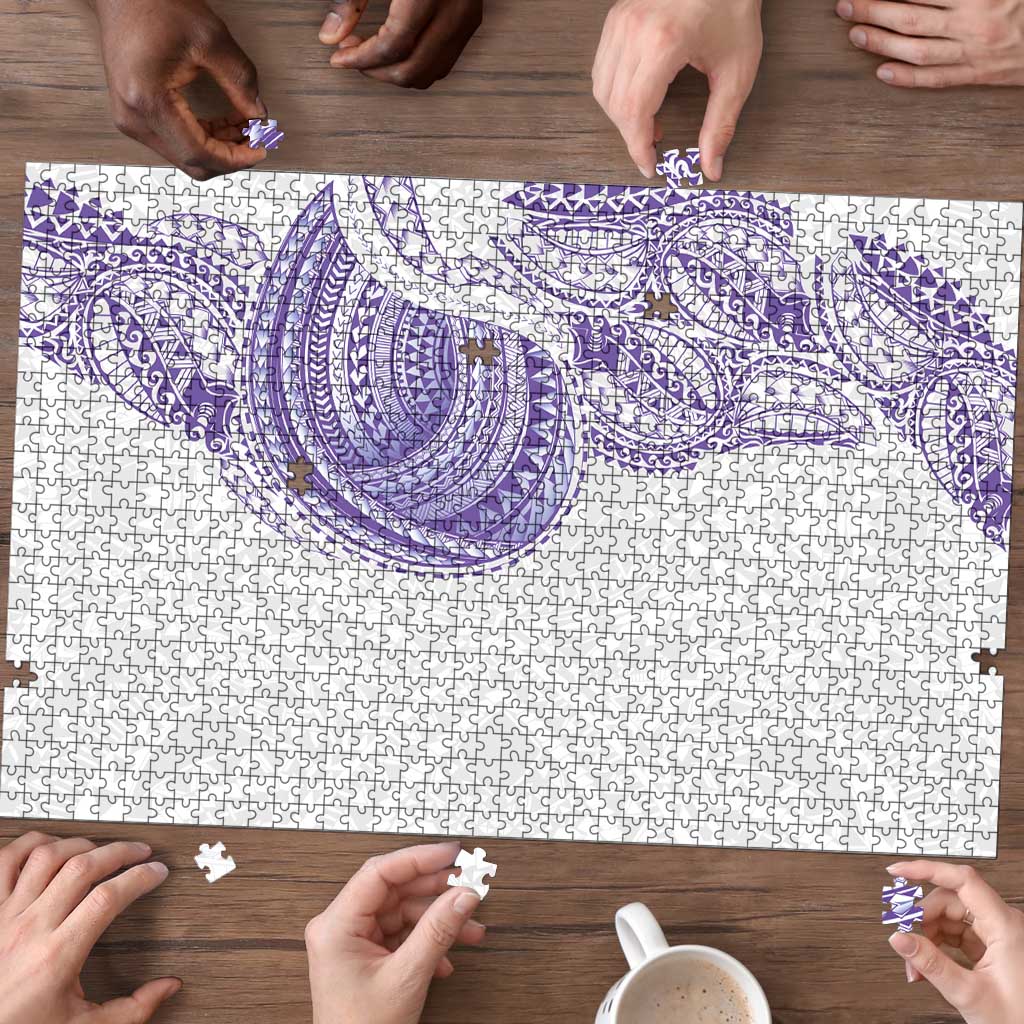 Traditional Polynesian Art Tattoos Puzzle Purple Color - Polynesian Pride