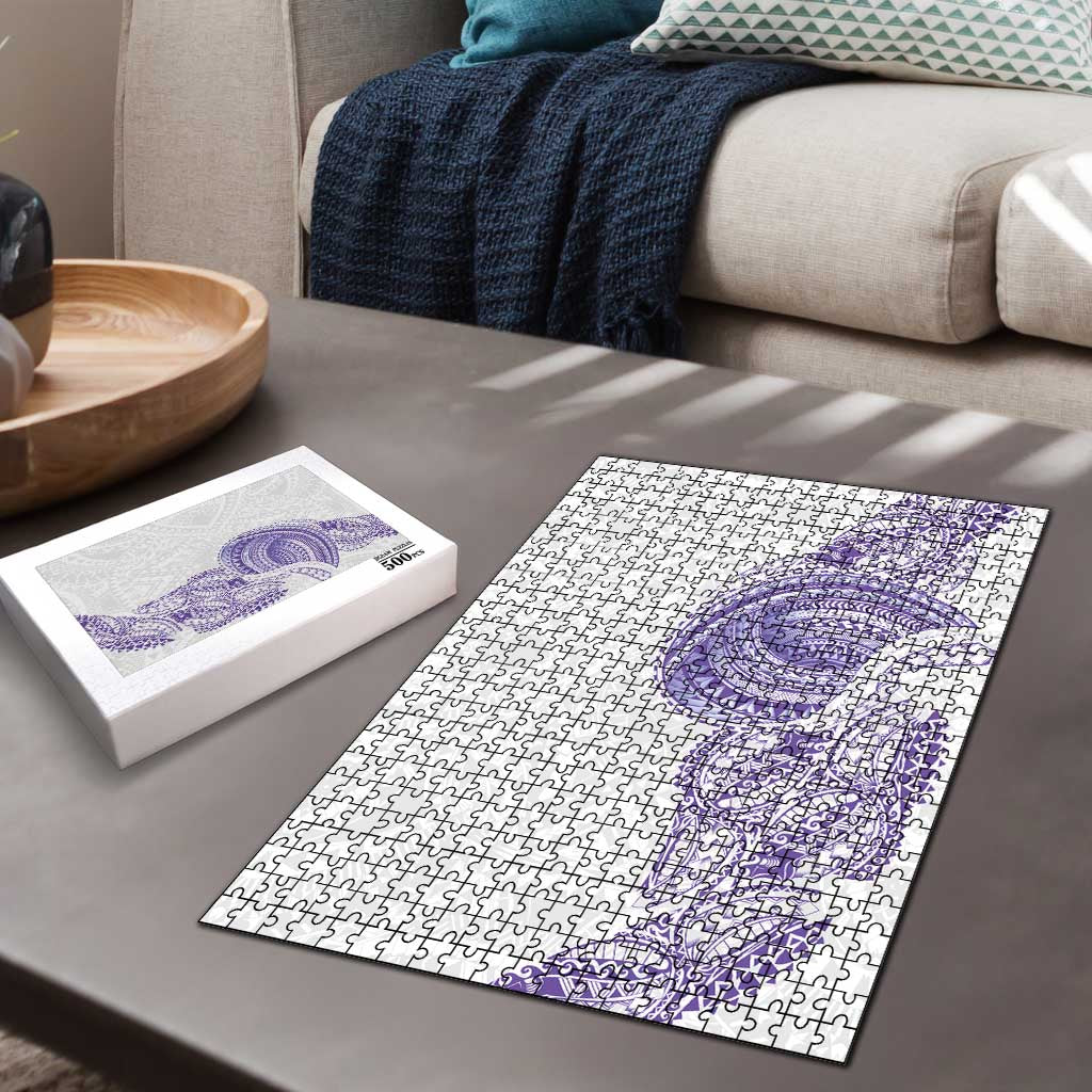 Traditional Polynesian Art Tattoos Puzzle Purple Color - Polynesian Pride