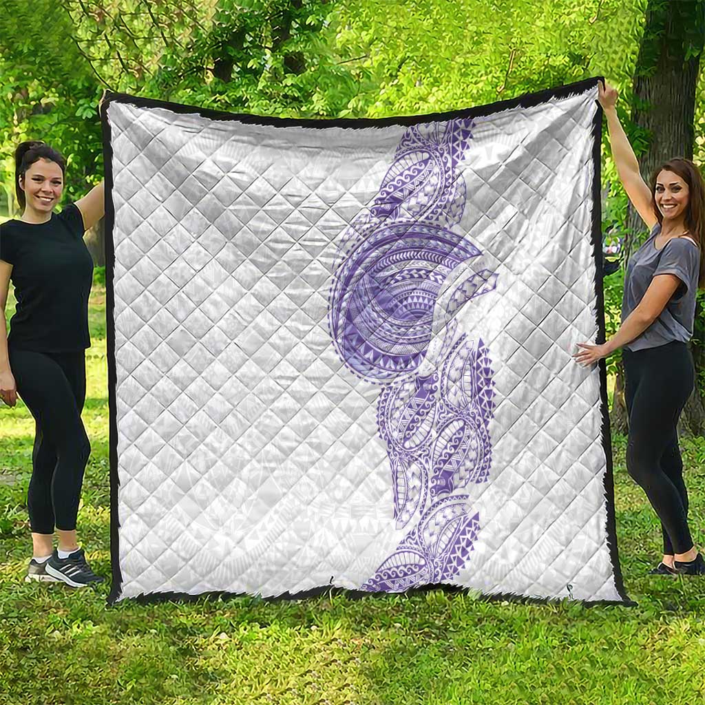 Traditional Polynesian Art Tattoos Quilt Purple Color - Polynesian Pride