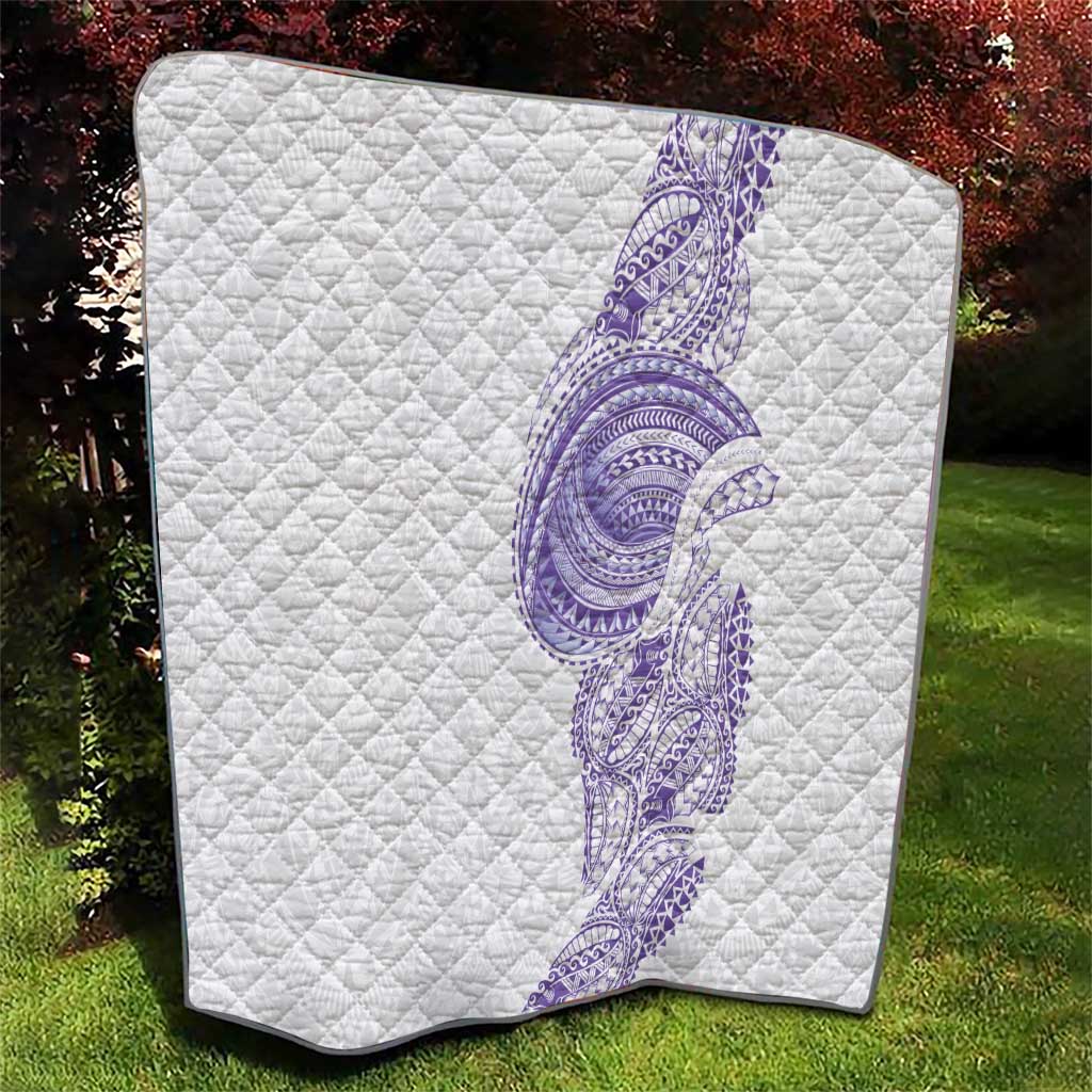Traditional Polynesian Art Tattoos Quilt Purple Color - Polynesian Pride